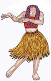 luau girl life size cutout